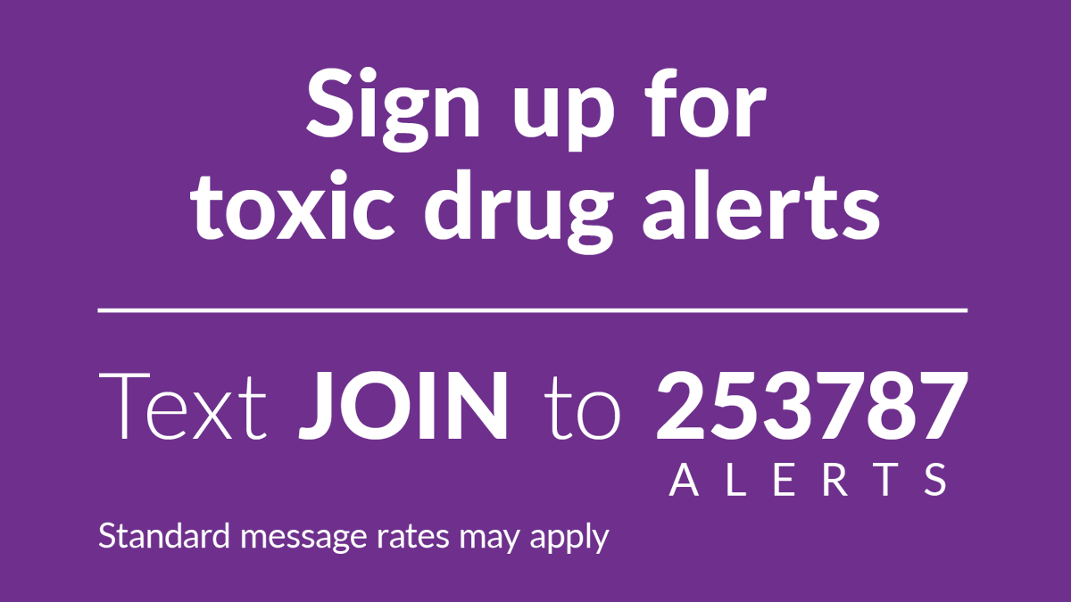 PHSAofBC's tweet photo. People in Interior Health now have access to a text-based service for toxic drug and health alerts, aimed to prevent drug poisonings and deaths, and to provide public health information to people who use drugs, as well as community members. @InteriorHealthBC #ToxicDrugAlerts https://t.co/ISIC5bmpZC