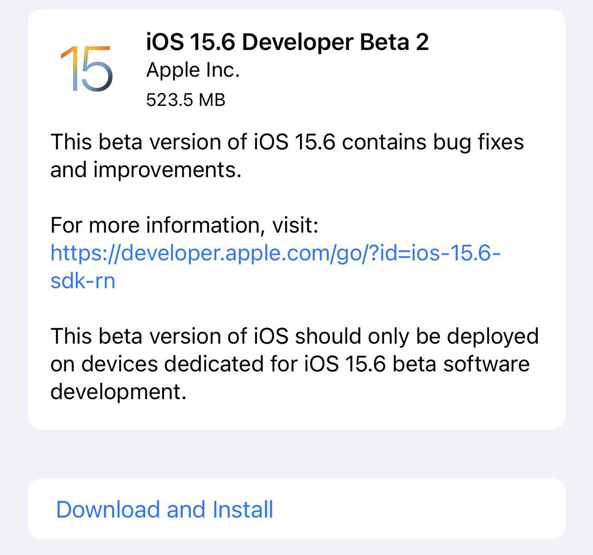 iOSphoneTV's tweet image. نزلت النسخة التجريبية الثانية لتحديث iOS 15.6 بيتا 2 للمطورين 💡

#iOS156