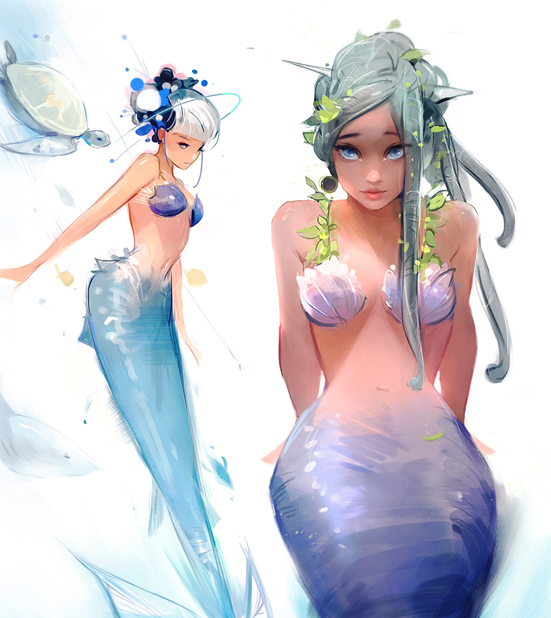 「some more mermaid action 🌱 」|RossDraws ✦のイラスト