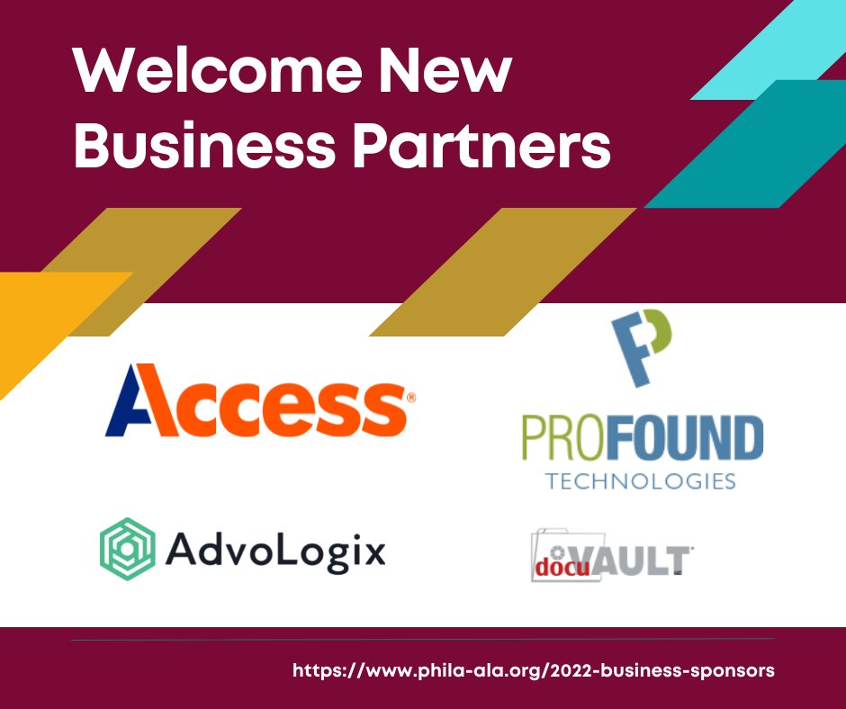 Welcome to the #PhilaALA <a href="/AccessToday/">Access | Information Management</a> <a href="/profoundsimple/">ProfoundTech</a> <a href="/AdvoLogix/">AdvoLogix</a> <a href="/DocuVaultDV/">DocuVaultDV</a>