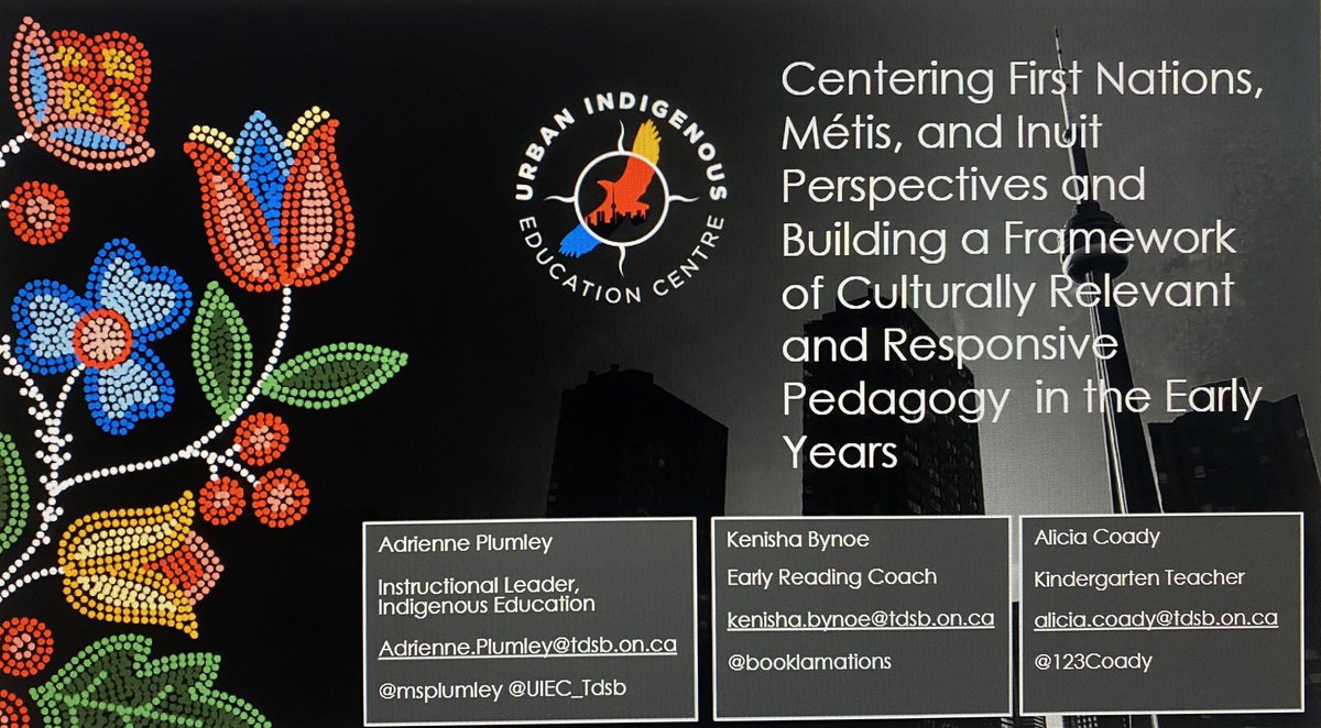 UIEC_Tdsb's tweet photo. Engaging primary teachers across @tdsb in Centering First Nations, Métis &amp; Inuit Perspectives &amp; Building a framework of CRP and Play-Based Learning in the Early Years with @msplumley @booklamations @123Coady - great day of interactive, creative co-learning https://t.co/1WiiRgwNVe