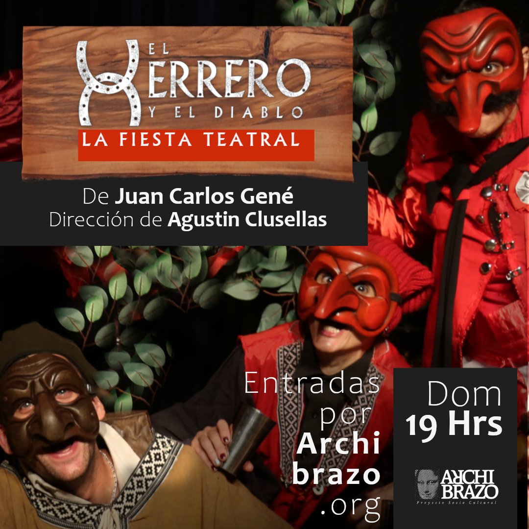 archibrazo's tweet photo. 👺Teatro de #máscaras se toma el #Archibrazo - Con historias gauchas y fantásticas la cartelera de #teatro prepara sus máscarashttps://mailchi.mp/5081f8960a27/festival-por-la-memoria-en-la-calle-8077797 https://t.co/u5SPif2LqU