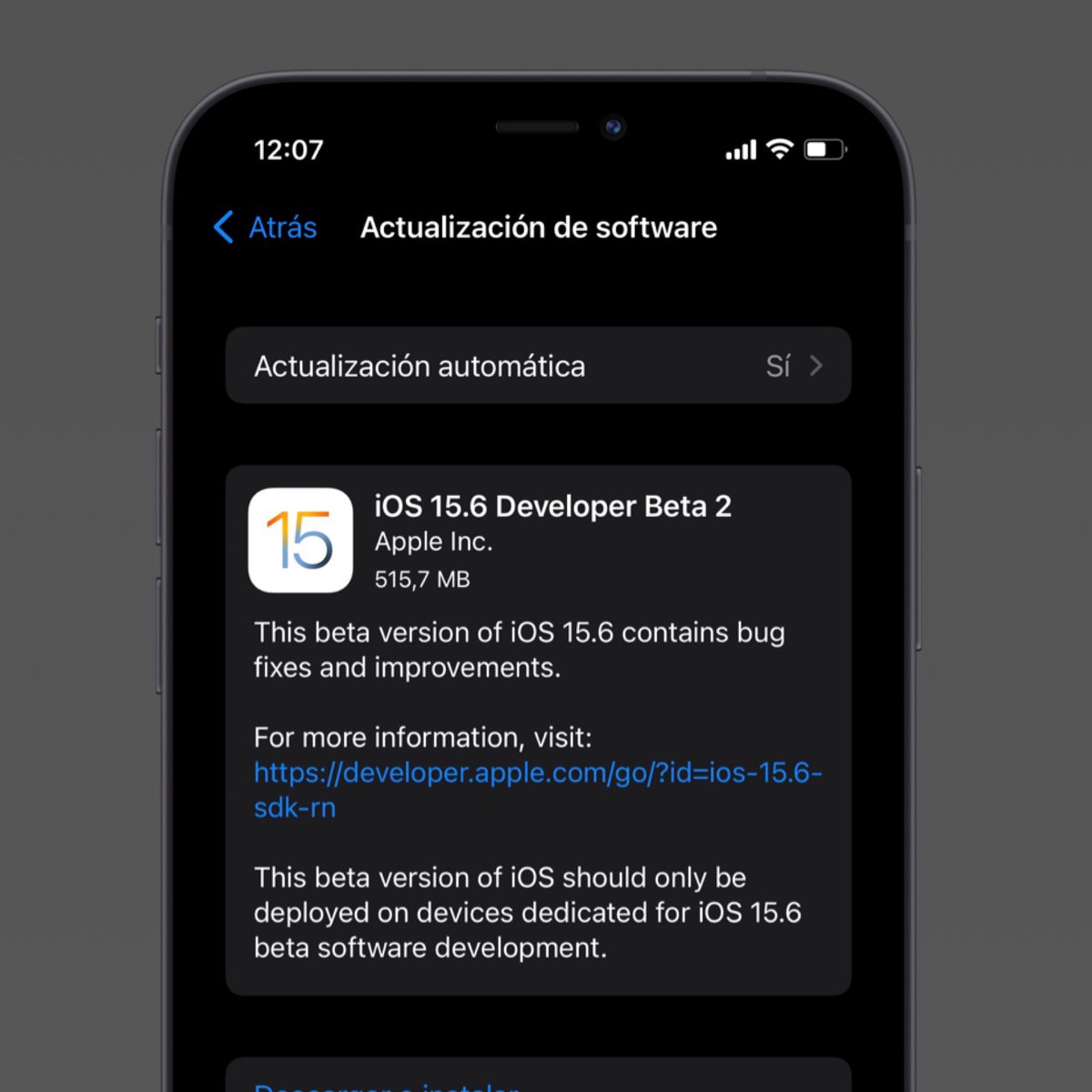 ZonaAppleWorld's tweet image. 🚨Se han lanzando la 2 Beta para Desarrolladores de :

🔻iOS 15.6
🔻iPadOS 15.6
🔻macOS 12.5 Monterey 

#iOS156DevBeta2 #iPhone