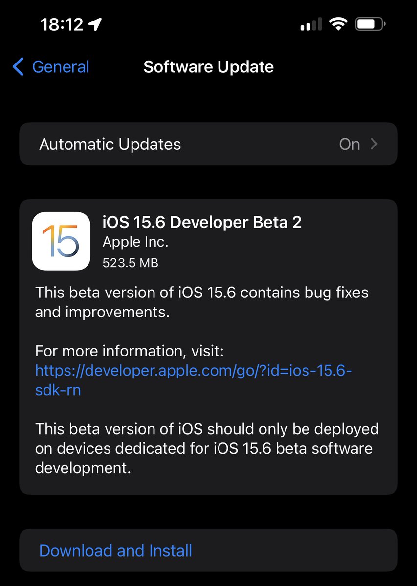 MaxdMerc's tweet image. iOS 15.6 Developer beta 2

#iOS156DevBeta2

#Apple #iPhone #iOS
