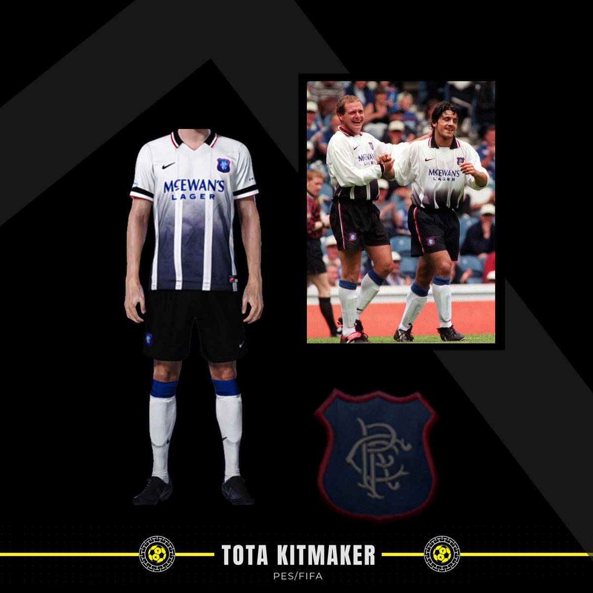 totakitmaker's tweet photo. I just published a new post on my @buymeacoffee!
PES KIT - Rangers 1997/1998 (Away)
@peslad @EditemosPES @EditemosPES_BR @EderMello86 @guitag1972 @Renan_RM29
#kitmaker #peskitmaker #pesmod #peskit #pesmods #peskits #rangers #pesedit #totakitmaker #retro
https://t.co/O7CnsNMupz https://t.co/c2gSjUhxxn