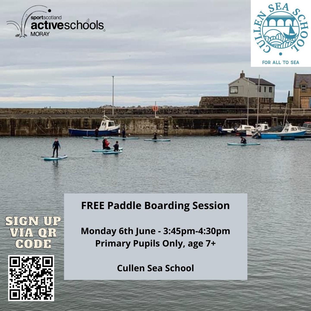 Buckie_ASC's tweet photo. FREE Paddle Boarding with @CullenSea  
🏄‍♀️🏄

Sign-ups go live tomorrow at 6pm via:
https://t.co/jbkEYtzft5

Limited spaces available! https://t.co/816DVoI1Uz