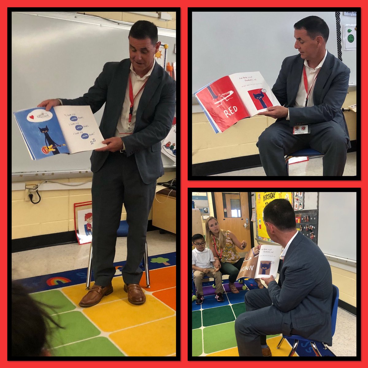 Msdanyelld's tweet photo. We had a very special guest reader today! We were so excited to read and sing along with Dr. Rumage! Thank you 😄 @RedBankSup @rbpsEAGLES @RedBankPreK https://t.co/VzrqWLUo18