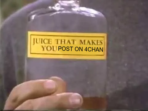 BruhDistributor's tweet photo. @FalloutNVFanboy @June8th1967 @GreenTextRepost they put the 4chan juice (the juice that makes you post on 4chan) in the vaccine it's true https://t.co/96uolydXXY
