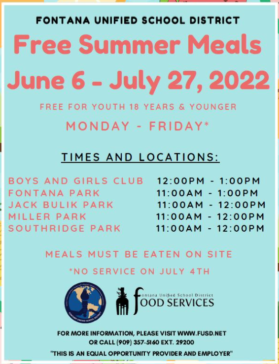 PrimroseEagles's tweet photo. Summer meals in Fontana https://t.co/Z6PgSBzerX