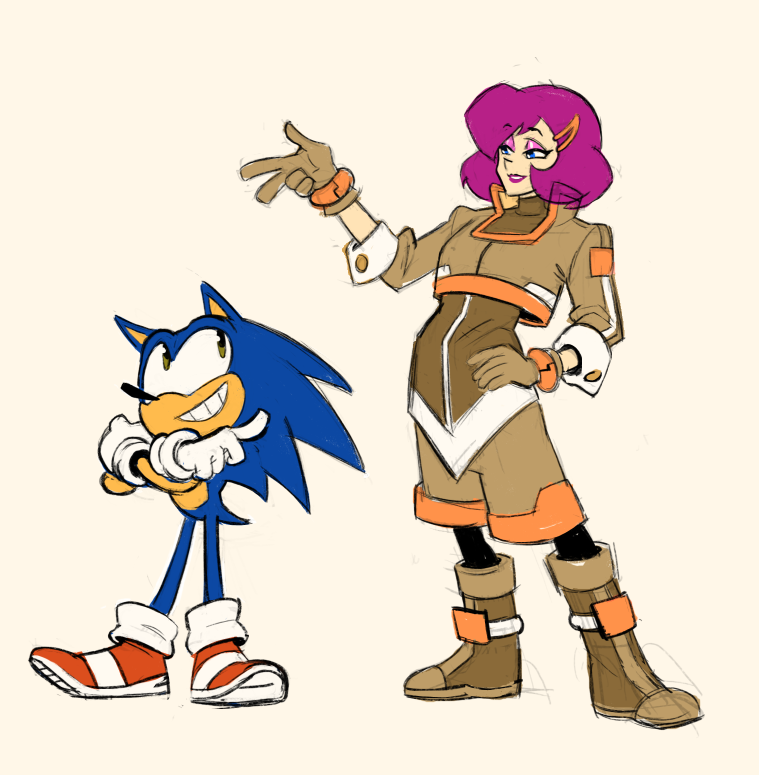sonic the hedgehog 1girl gloves 1boy furry male furry smile purple hair  illustration images
