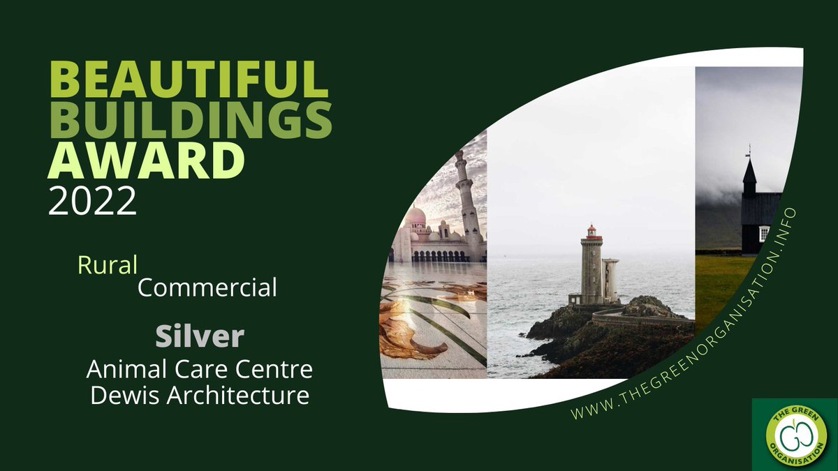 Another win for Dewis Architecture and the Animal Care Centre in Wales🍾
Another SILVER &amp; this time it's for Rural Commercial, presented at yesterdays #BeautifulBuildings Awards at The Waldorf.  Congratulations!