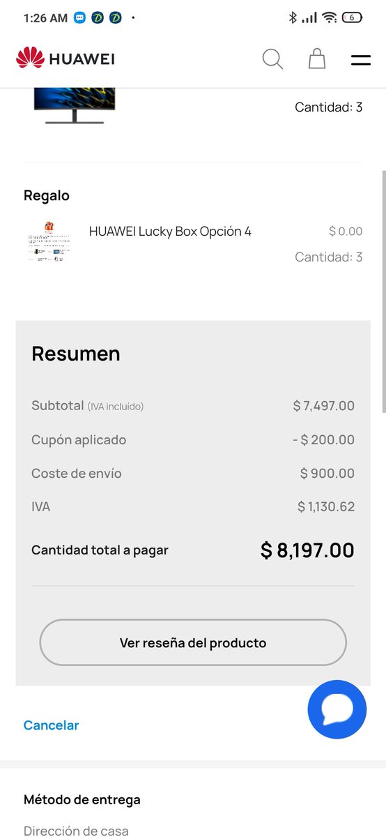 DaveMpDD's tweet image. #HuaweiNoCumple realice una compra el día de hoy en la web de 
@HuaweiLatam seguido; me enviaron mi factura CFDI a mi correo electrónico pues mi pago con TDC se confirmo de manera exitosa. Sin embargo mi compra fue cancelada sin ningún motivo. 
@Profeco defiende al consumidor!