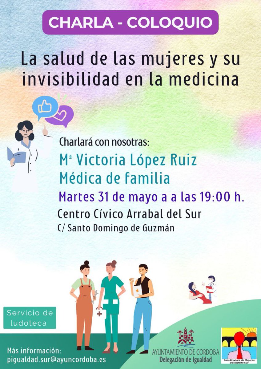 Lleno hasta la bandera en el Centro Cívico Arrabal del Sur para la charla de @vickyloru sobre invisibilidad de las mujeres en medicina.