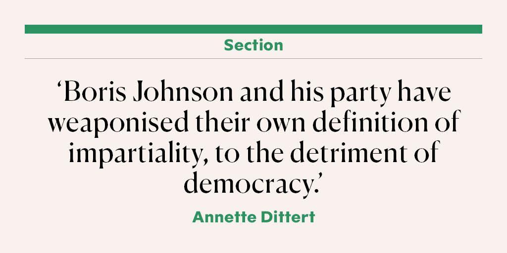 NewStatesman's tweet photo. Criticising the government isn’t journalistic bias – it goes with the job, writes journalist @annettedittert.

https://t.co/xlVr1Tw6Z0 https://t.co/Vt6gluXJNP