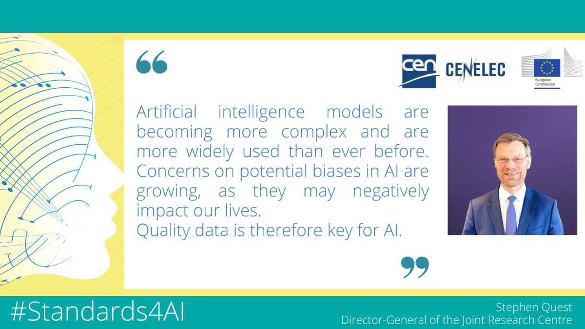 stephen_quest's tweet photo. Interested in how to addressย #dataย biases & ethical concerns in the #ArtificialIntelligence?
Sign up for this workshop on data quality requirements for non-biased & trustworthy #AI on 8-9 June, co-organised withย @Standards4EU
https://t.co/G1gJ5smsgt
โจ#Standards4AI https://t.co/Qa5s9G1AHx