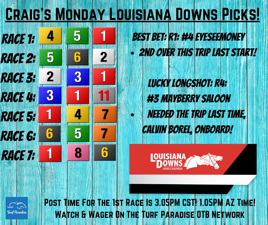 Turf Paradise on Twitter "callstheraces has been handicapping todays