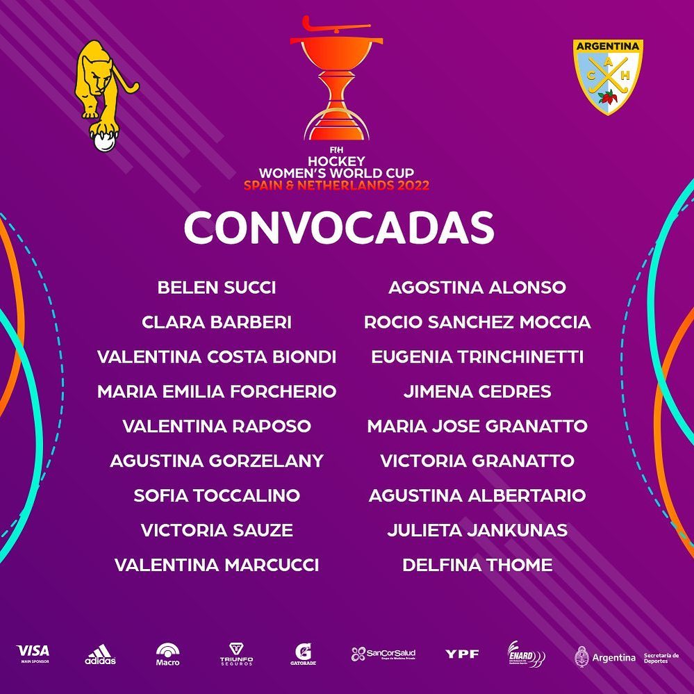 #Hockey #Mundial #LasLeonas 🏑🇦🇷 Las platenses Majo y Vicky Granatto estarán entre las 18 Leonas argentinas que participarán del Mundial de hockey femenino, que se disputará entre el 1 y 17 de julio, en  Tarrasa🇪🇸 y Amstelveen🇳🇱. La lista fue confirmada x el DT Fernando Ferrara.