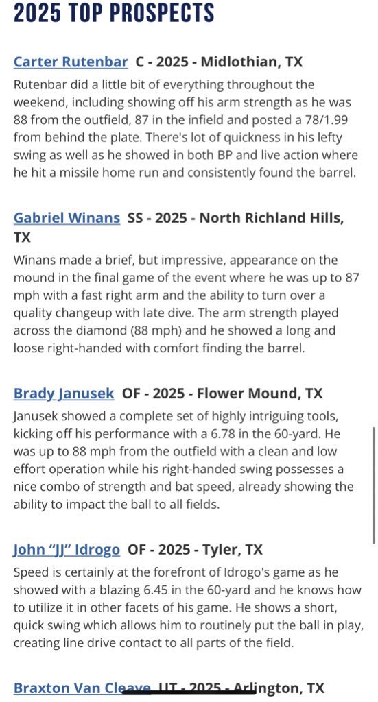 PG_Scouting's tweet photo. Top Prospect List from the Sunshine Texas @PGShowcases 

@PG_Uncommitted @Texas_PG 

🔗 https://t.co/KRv8Y44SCR https://t.co/xxdGUMJV8a