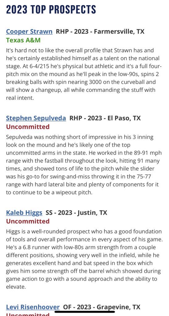 PG_Scouting's tweet photo. Top Prospect List from the Sunshine Texas @PGShowcases 

@PG_Uncommitted @Texas_PG 

🔗 https://t.co/KRv8Y44SCR https://t.co/xxdGUMJV8a