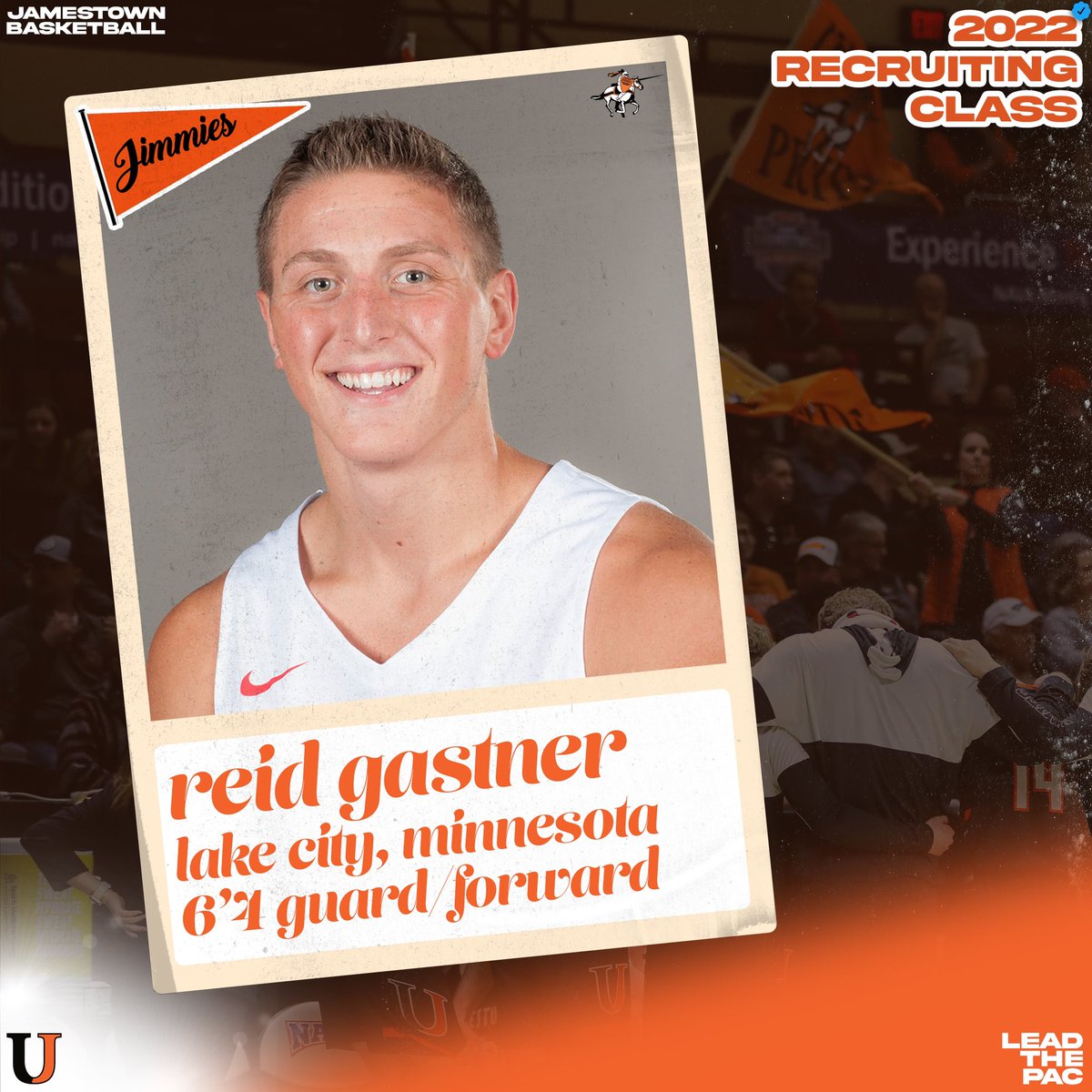 Jimmie Basketball welcomes 2022 signee, Reid Gastner! <a href="/ReidGastner/">Reid Gastner</a> is a 6’4 guard/forward from Lake City, Minnesota.

Read more about Reid and the rest of the 2022 recruiting class here: jimmiepride.com/article/6616

#JimmiePride | #LeadThePac