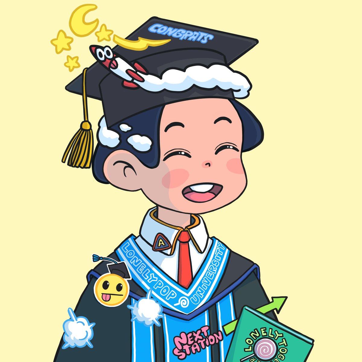 1/12 🍭 New sneak peek! 🍭 

Introducing The Graduate! 👀 👨‍🎓 

Are any of you graduating this year? 🎓