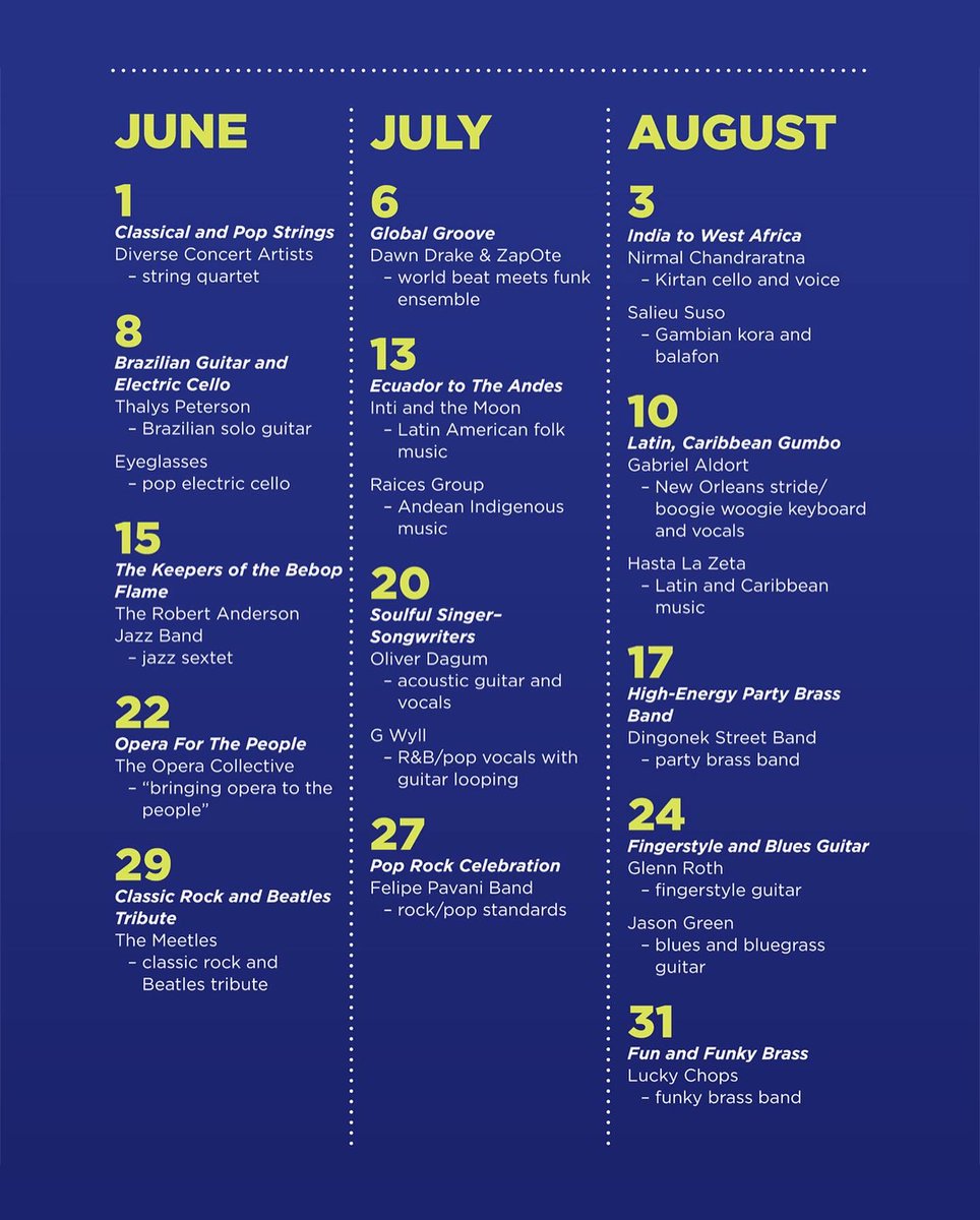 MTAArtsDesign's tweet photo. #BroadwayRhythm is a summer concert series ft. a different musical performance every #Wednesday from 6/1 to 8/31, 12-2pm, on B’way btwn 39 & 40 streets in the #GarmentDistrict. Presented by @GarmentDstrctNY in partnership w/ @mtaartsdesign’s #MTAMUSIC https://t.co/ru67oTTdwp https://t.co/Y0mm9EgCcS