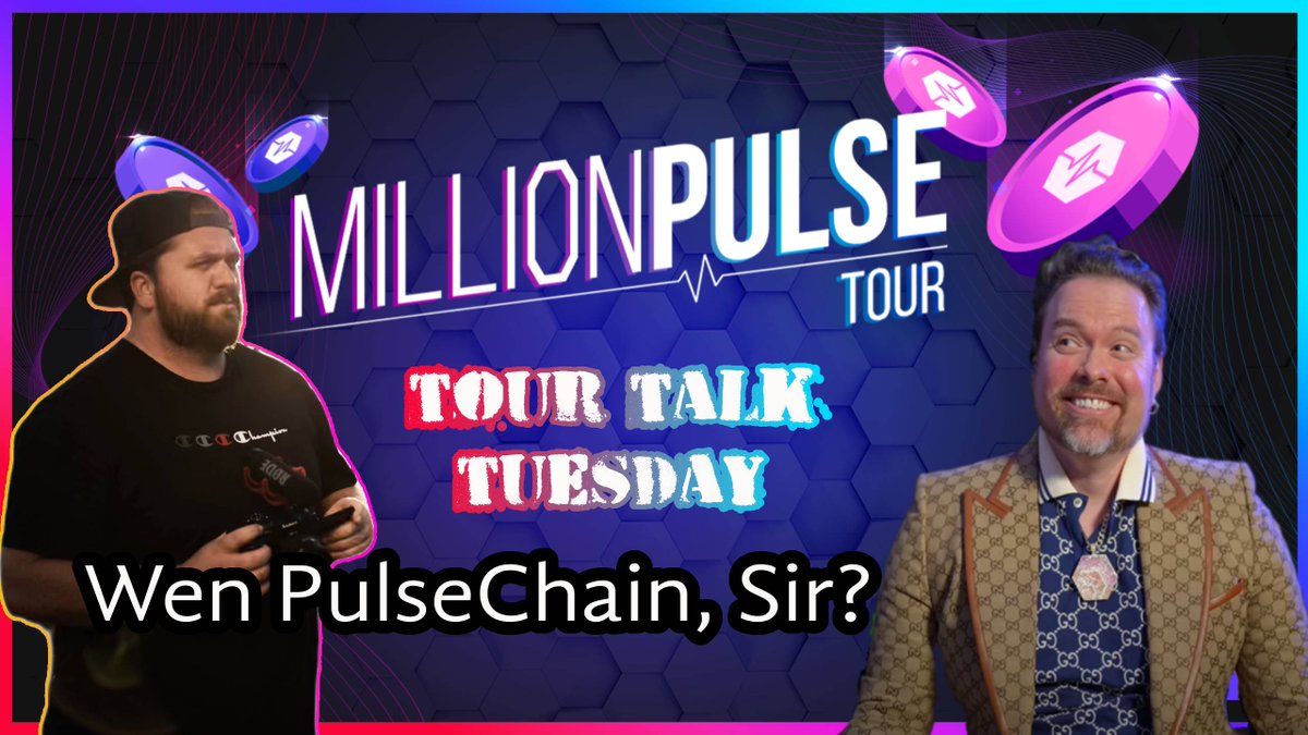 KSBTV1's tweet image. Today on #TourTalkTuesday we'll see how the PulseChain delay impacts the tour schedule &amp;amp; we'll catch up with @agapehex and see how we can get connected with the #PulseApp 

youtu.be/tzUNIaR7V_U

$HEX $PLS $PLSX #PulseChain