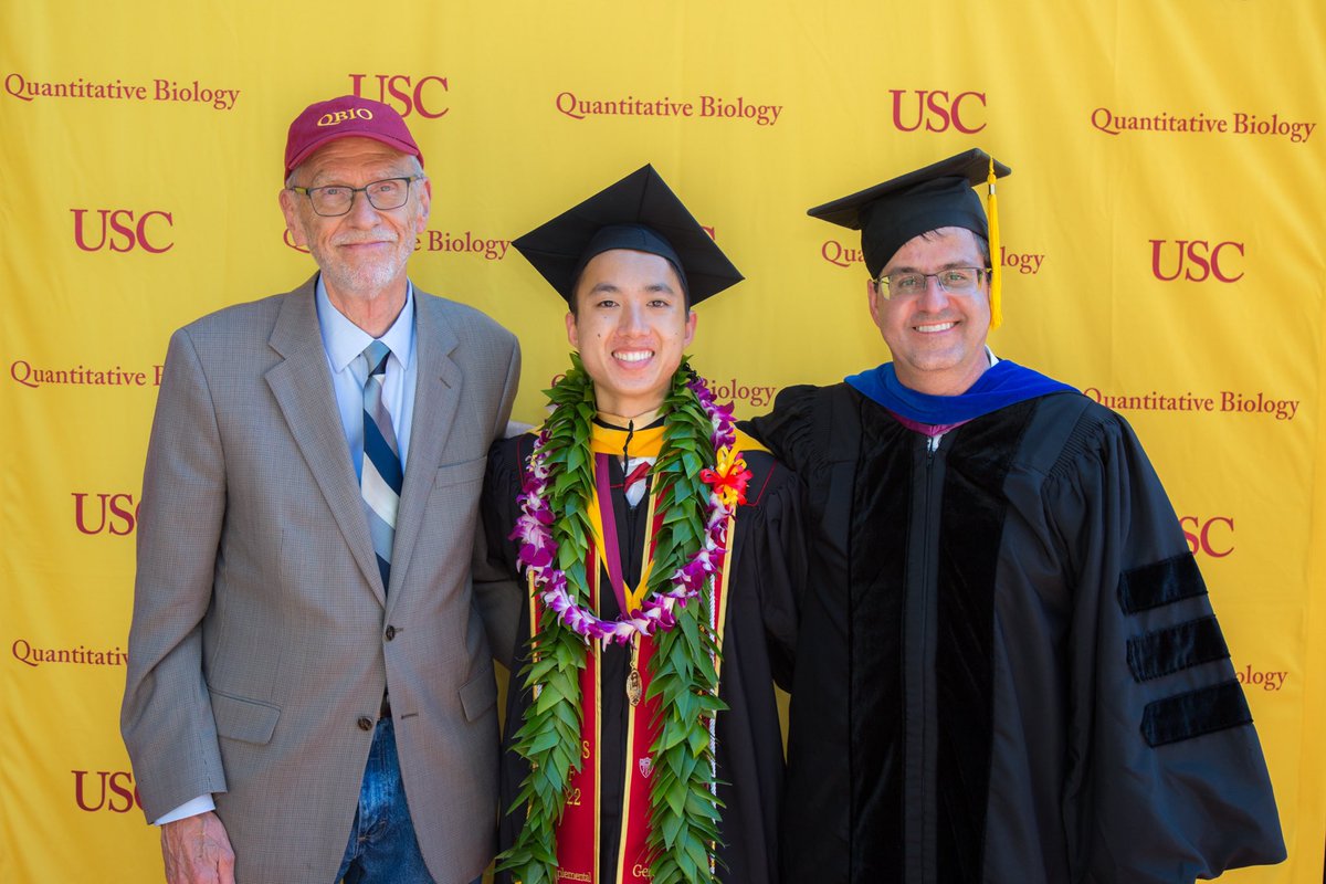 Bryson_Choy's tweet photo. A busy month — @QCB_USC commencement, submitting my senior thesis with @gfudenberg, #RECOMB2022 Satellite conference, and celebrating Mike Waterman’s 80th birthday! https://t.co/EAct5PczqF