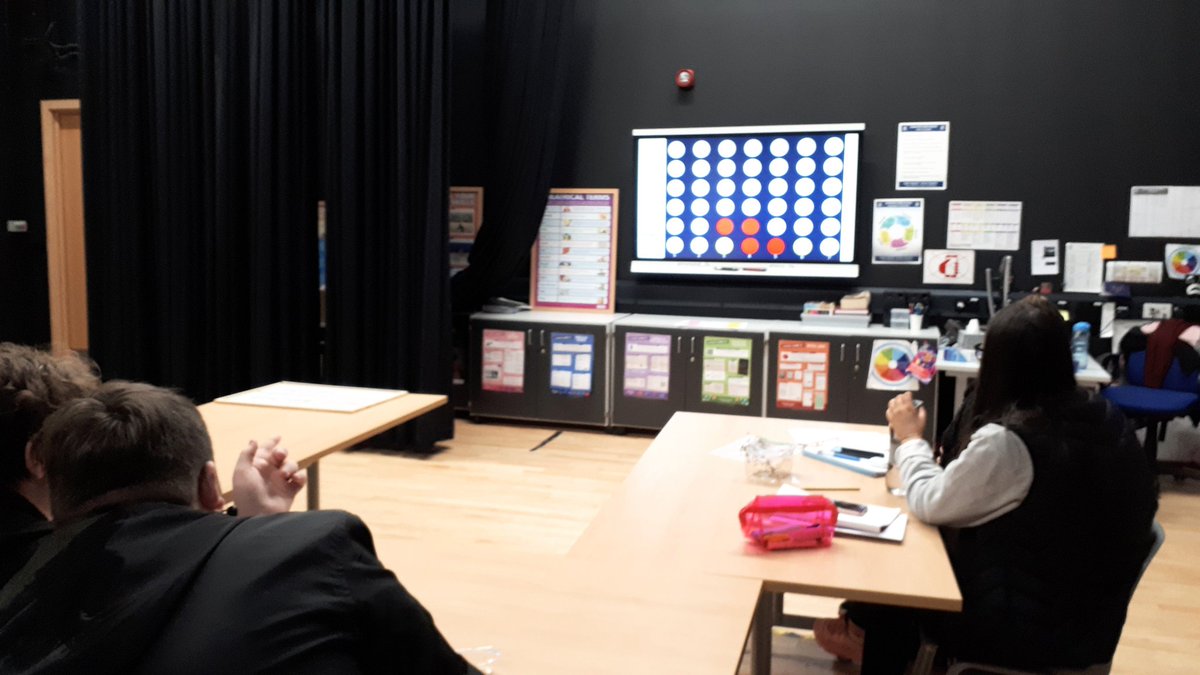 Dramadept_vhs's tweet photo. It was great to see some of our Highers and N5 candidates in for the Masterclass today! 

Below are some of our N5's playing connect 4 as part of their vocab revision 🤓
@ViewforthHS https://t.co/kUz4Z0HNAV
