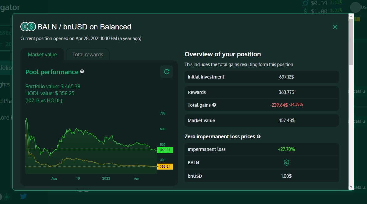 _Foligator's tweet photo. 📢Pool specific detail page is live on @_Foligator 📢

This includes:
🆕Overview of opened position on @BalancedDAO
🆕Individual pool performance plots
🆕Zero impermanent loss prices
🆕LP vs Hodl price analysis
🆕Activity history

Visit👇
https://t.co/tk70bcC4zP

$ICX $BALN https://t.co/uHTHf0RCvu