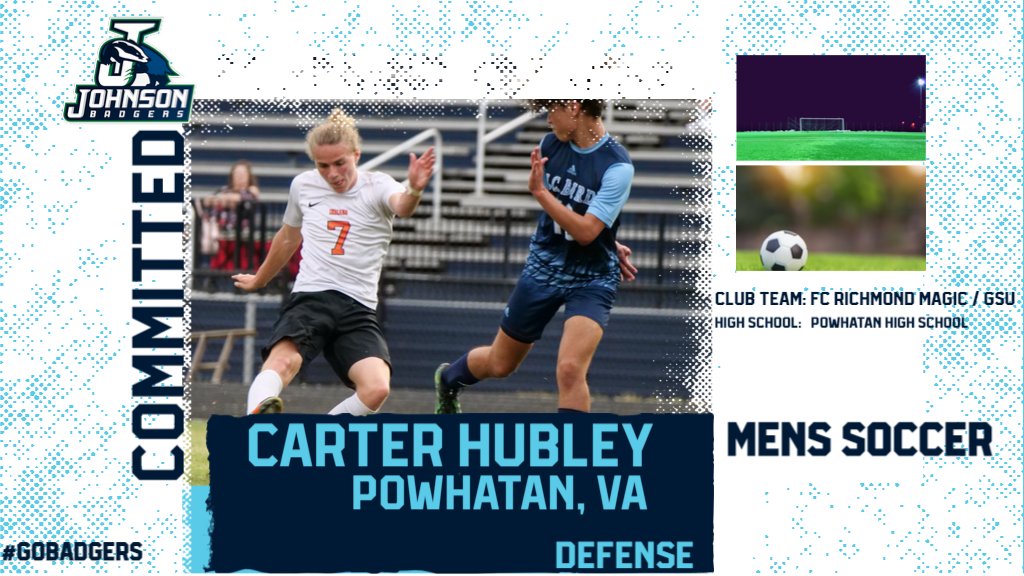 vtsujbadgers's tweet photo. NVU Badgers Welcome Men's Soccer Signee: Carter Hubley
Position(s):  Defense
Hometown:  Powhatan, VA
Club team: FC Richmond Magic / GSU
High School:   Powhatan High School
Projected major at NVU-Johnson  BS in health sciences with a concentration in pre-professional health https://t.co/BSLyOHn0Al