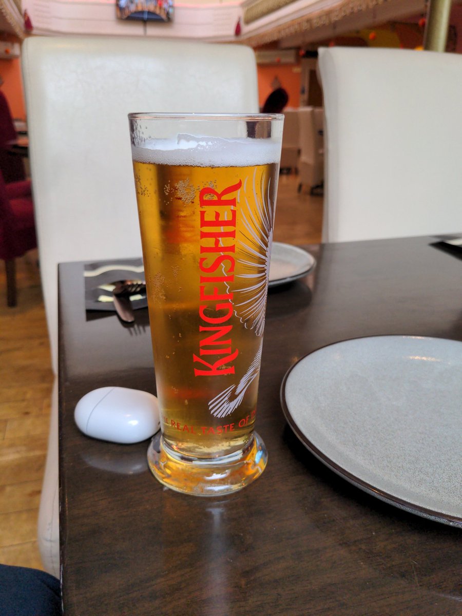 JamesBullion's tweet photo. The thing about volunteering to go get the @namaste_norwich curry is the 'secret pint' in the deal. Quite the best vegan/veggie place in the hundreds in #Norwich https://t.co/J6ewmoaGWS