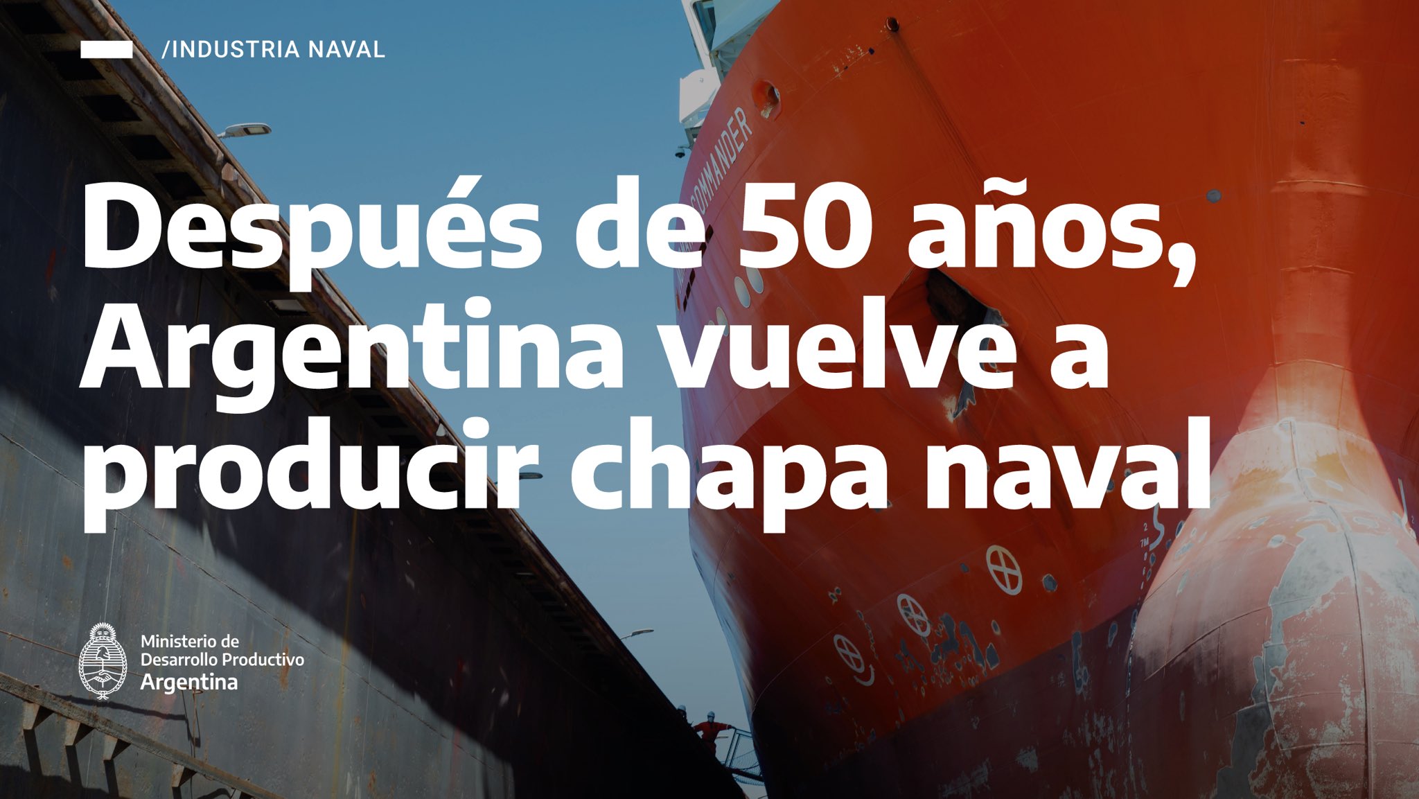 La Argentina vuelve a fabricar Chapa Naval FUGtlRwXoAEWY18?format=jpg&name=large