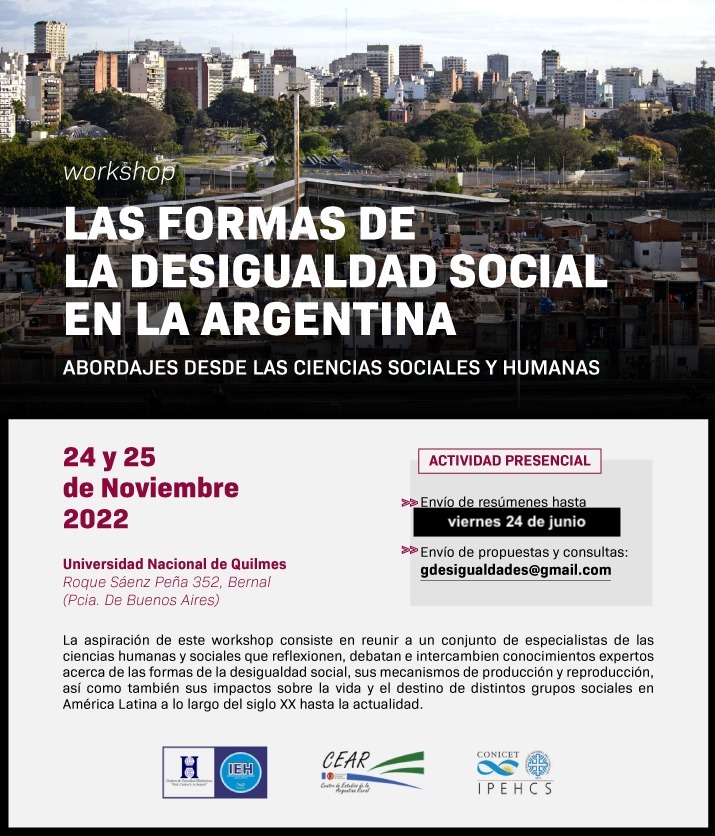 📢Atención!!! #CEAR

Se extiende el plazo de entrega de resúmenes para el 3er workshop "Las formas de la  #desigualdad social en la Argentina. Abordaje desde las Ciencias Sociales y Humanas" hasta el 24 de junio. 

Para más información 👇👇
cear.blog.unq.edu.ar/2022/04/12/224…
