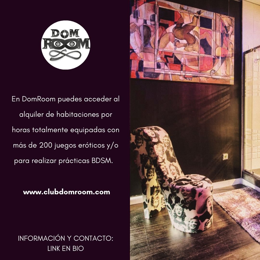 ClubDomRoom's tweet photo. En DomRoom puedes acceder al alquiler de habitaciones por horas totalmente equipadas con más de 200 juegos eróticos y/o para realizar prácticas BDSM. 
Visita https://t.co/nMB3kFxaQl y descubre todo lo que puedes vivir en nuestras #instalacionesBDSM en Valencia y Bilbao. https://t.co/VtnobLo5s8