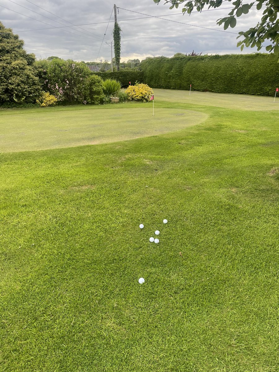 alanmeskell's tweet image. Bit of evening practice at home⛳️⛳️