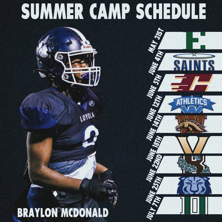 8run_BMC's tweet photo. My summer camp schedule! @MohrRecruiting @bondedits15 https://t.co/Yl3XImg2Jv