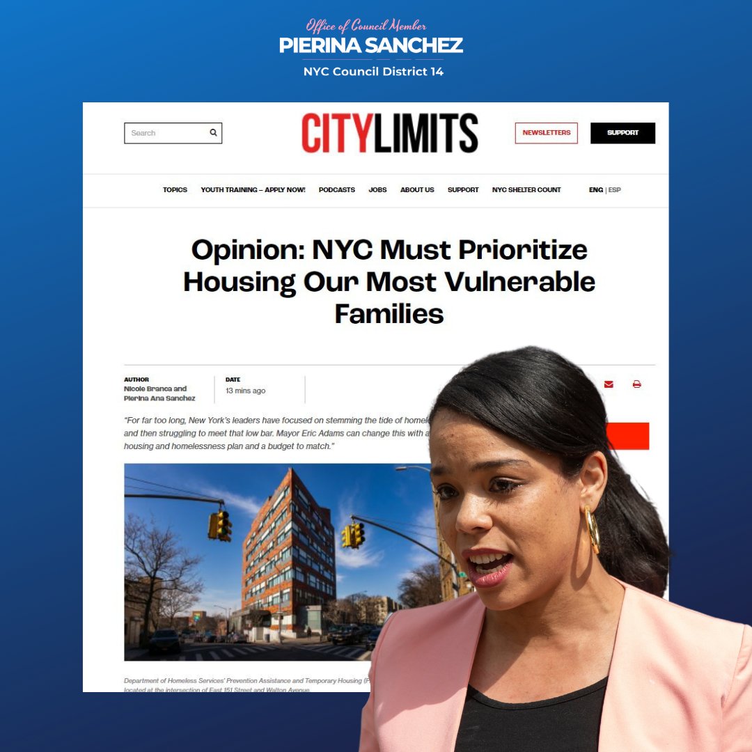 CMPiSanchez's tweet photo. "It’s time— past time—to flip that awful statistic and become a leader in ending family homelessness."
@newdestinyorg @nbranca13 and I laid out our housing priorities for our most vulnerable families and what we expect to see in the City's housing plan👇
https://t.co/GL5oUmiVoz https://t.co/hlKJ1amHdS