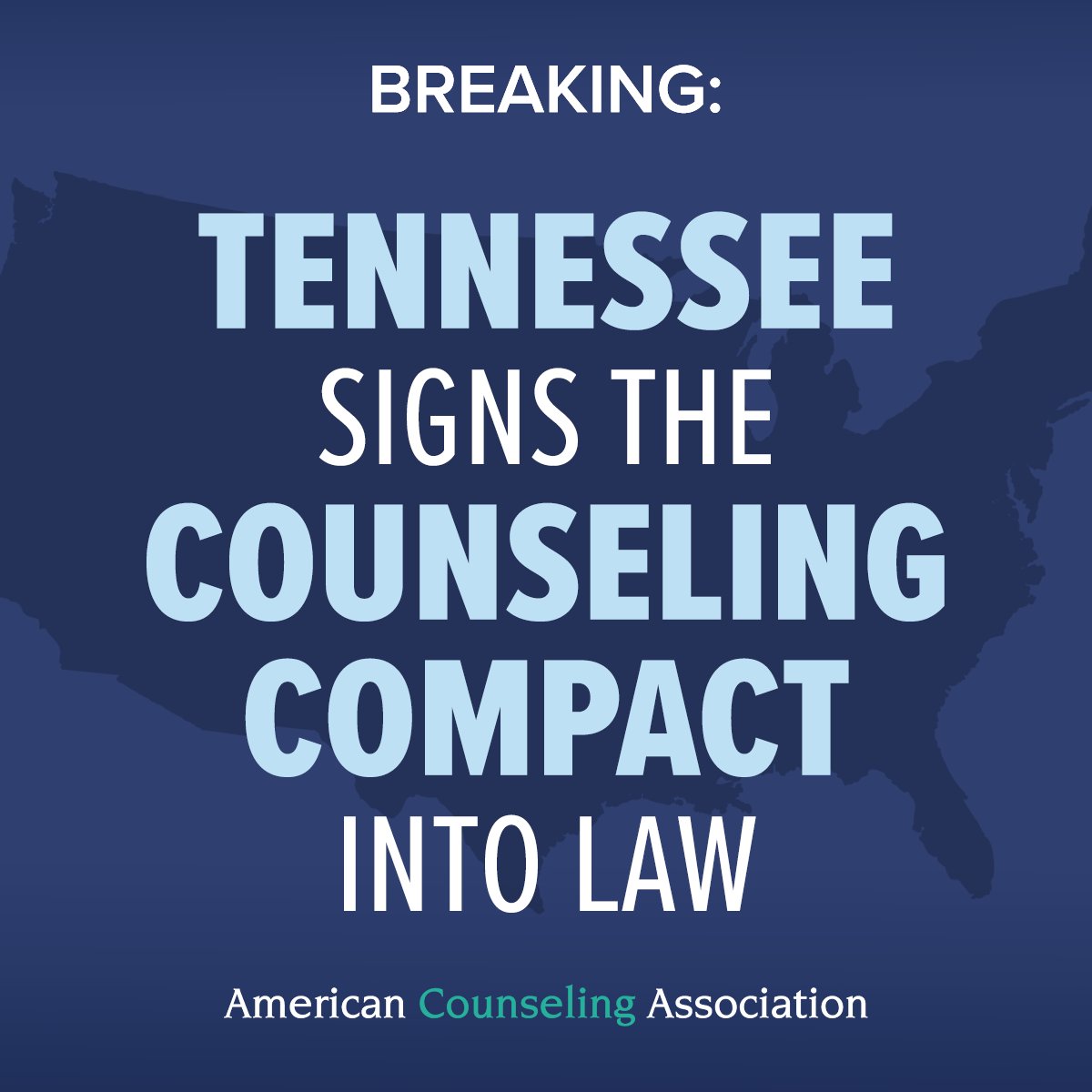 The dream of many licensed professional counselors to practice across state lines continues on as Tennessee becomes the eleventh state to sign the Counseling Compact into law! #CounselorsHelp #CounselingCompact

More info: bit.ly/3J6U4yR
