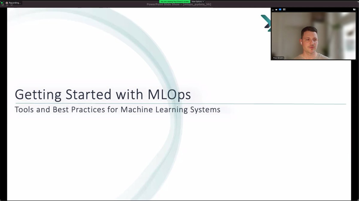 Our second talk of the day has started! @PaulElvers is sharing his knowledge on tools and best practices for MLOps