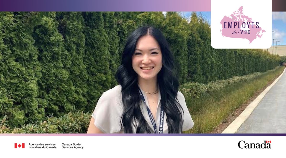 FrontiereCan's tweet photo. #EmployésDeLASFC - À l'occasion du #MoisDuPatrimoineAsiatique, nous mettons en vedette Danica. Elle a commencé sa carrière en tant qu'agente des #ServicesFrontaliers du #PFETE, sachant que le travail serait fascinant, gratifiant et inclusif. 
#EmploisASFC➡️https://t.co/nBj9k9wKrk https://t.co/nMIuECSAwE