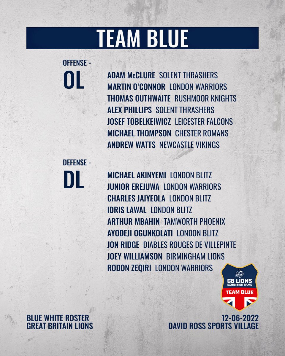 BAFAOfficial's tweet photo. Your Team Blue roster is made up of:
See anyone you know? 👀
(3/6)

#bafabwgame https://t.co/u1pi7cJ2DF