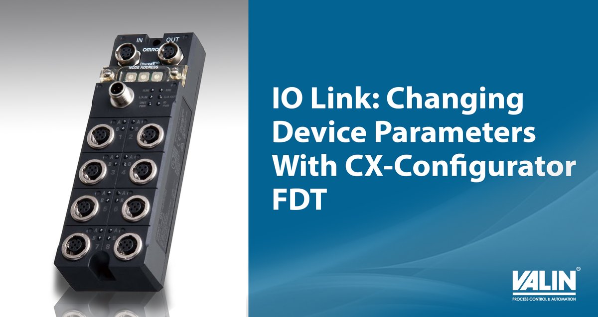 ValinCorp's tweet image. Check out Valin&apos;s &quot;How-To&quot; video to learn how to change your device settings using Omron&apos;s CX Configurator-FDT once you have your devices connected to an N Series PLC using IO link. 

▶️ ow.ly/qJ9s50JiWJB

#io #iolink #sysmacstudio #cxconfigurator

@OmronAutomation