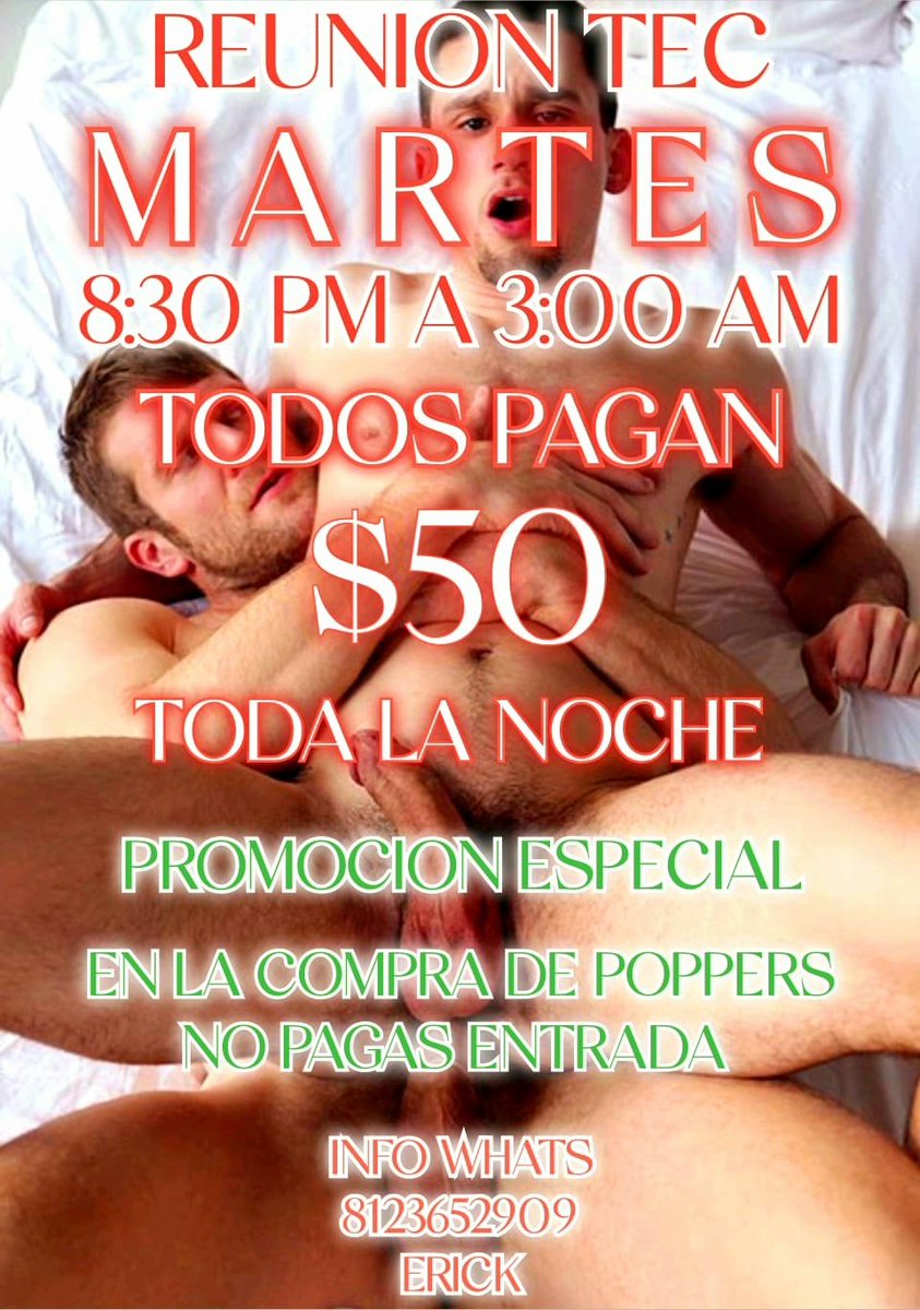 TecReunion's tweet photo. Hoy martes es de Reunión Tec, lujuria y placer 🍆💦💦💦
@Armandomtyskate @Masajesmtydomi @elputeromty @lecherosmty @Cruising11Regio @cruisingvip1 @Mtycruising @CrRegiolandiaM @cruising_tec @CruisingCumbre @CruisingMTYpte @RegioCruising @EncuentroGayMty https://t.co/rePJulncOT