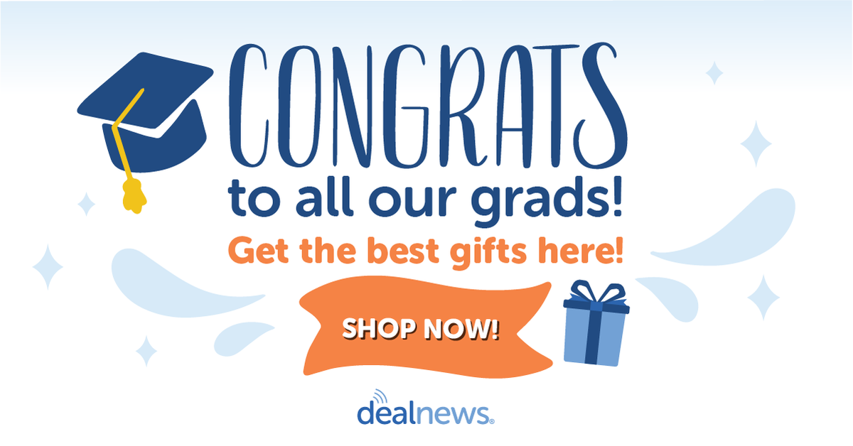 DealNews's tweet photo. Congratulations to the Graduating Class of 2022! This major achievement deserves celebration so if you're looking for ways to honor your favorite grad, shop the DealNews Graduation event: https://t.co/BRRfkb1oCe

#DealNews #2022Grads #Congrads https://t.co/YvcCWAAEMo