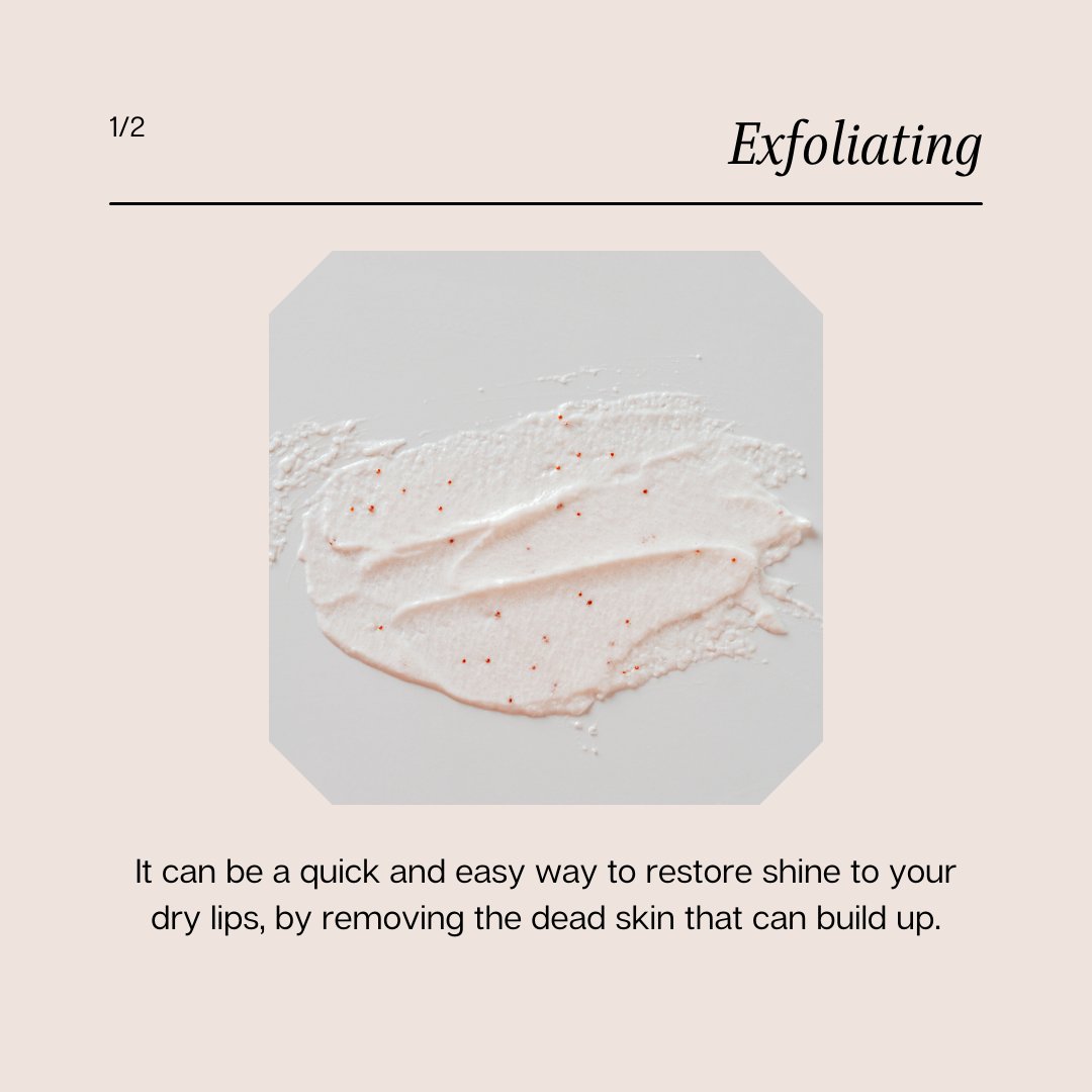 Thentix1's tweet photo. Do you really need to exfoliate your lips?

It can be a quick and easy way to restore shine to your dry lips, and it'll remove the dead skin that can build up.

Exfoliating too much can damage and make your lips worse.

#glowup #softlips https://t.co/DSYjcxczYH