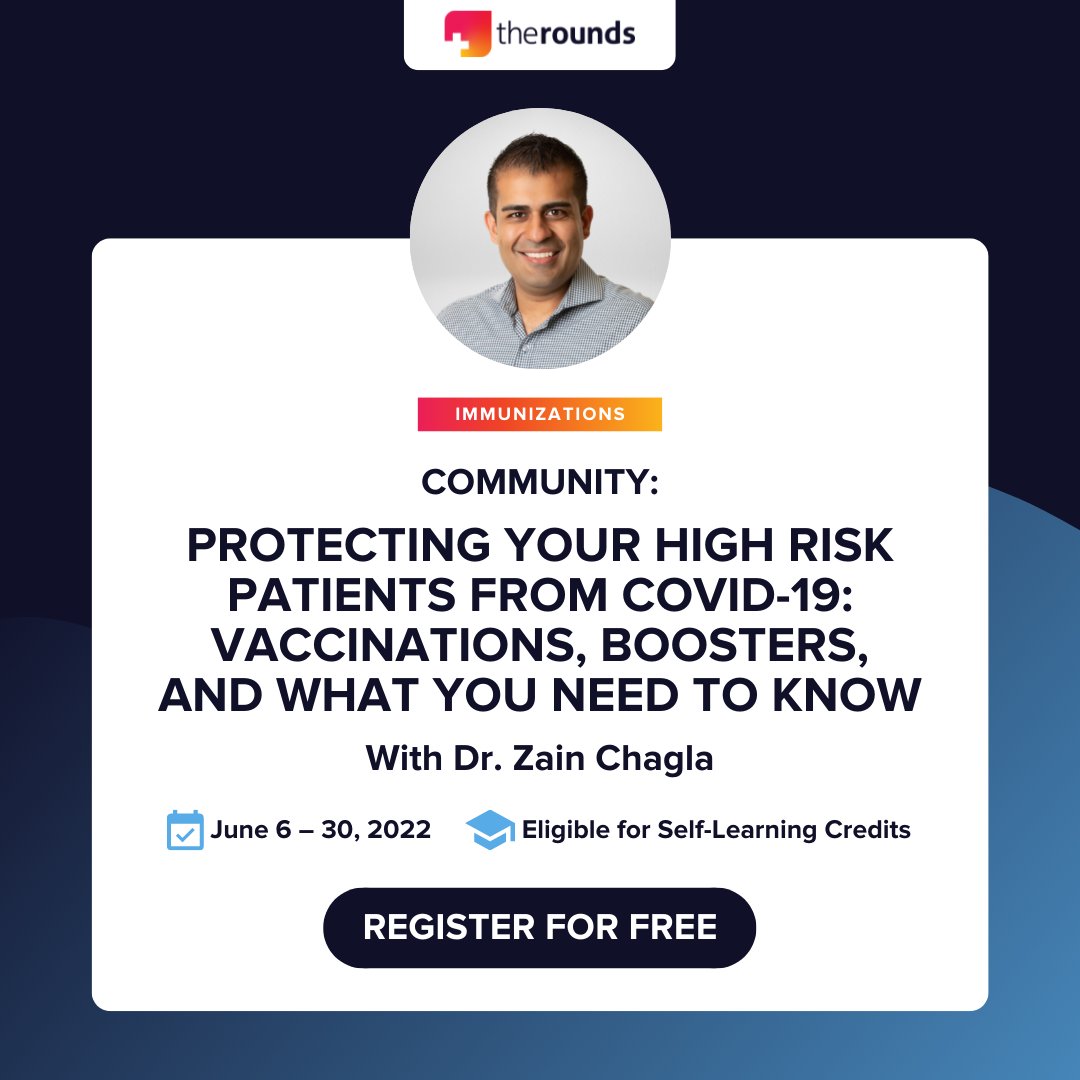 🩺 Dr. Chagla will be sharing his counselling tips for #vaccination &amp; #boosters in high-risk patients from June 6-30, 2022!

HCPs – register to join his event for free: loom.ly/xl0gKWw
