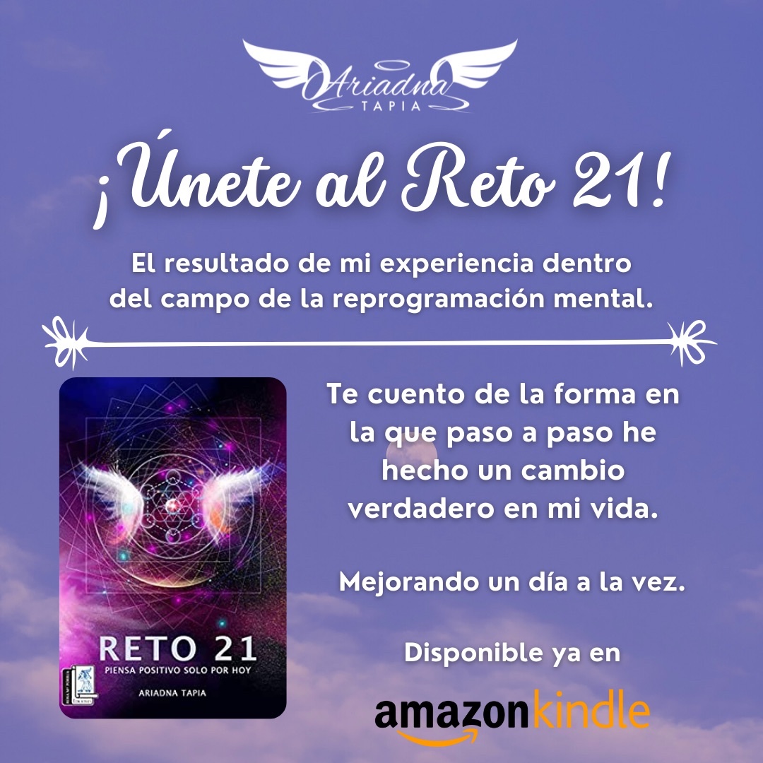 AriadnaTapiaOk's tweet photo. Cambiar tus pensamientos realmente puede cambiar tu vida ¿Pero cómo se hace? En este libro te acompaño 21 días para reprogramar tu mente,
Adquiérelo aquí: https://t.co/Z9kVX4uPfx
#reto21dias #reprogramacionmental #librosrecomendados #ariadnatapia #amazonkindle #angelóloga https://t.co/VaweiTJx7u