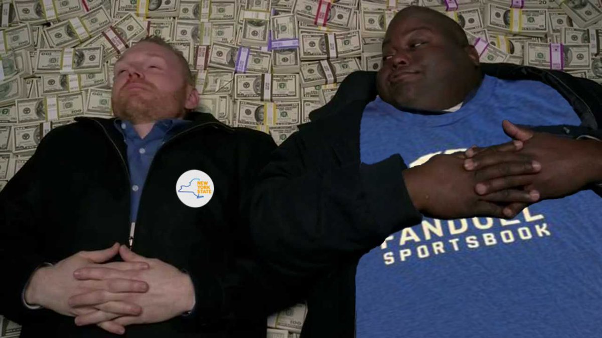 MorningBrew's tweet photo. New York State has collected a record-setting $267M in tax revenue from sports betting since mobile wagering launched in January 2022. 

To put it into perspective, Pennsylvania has collected $253M since November 2018, while New Jersey has generated $229M since June 2018. https://t.co/YDhAy9y3cn