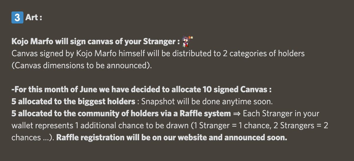 Strangers_Kojo's tweet photo. Roadmap for Strangers Genesis it OUT 🗣️
Art tokenization + Pass + Signed Canvas + Events 🧿

Strangers, what we're building here is real. https://t.co/xFPKO7fRLA